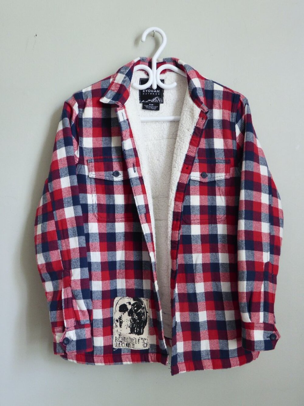 Upcycled Flannel Sherpa Jacket